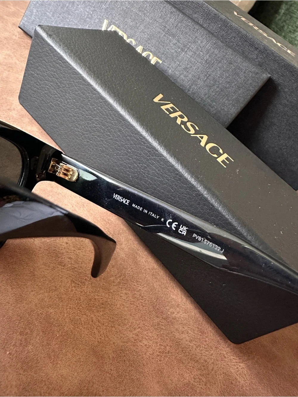 Versace Black Sunglasses with Gold Medusa Detail - Unisex